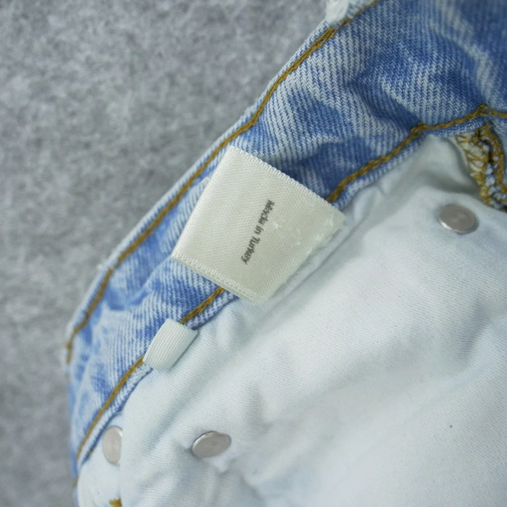 Reformation Jeans Womens 29 Blue High Rise Straight Button Retro 90s Denim